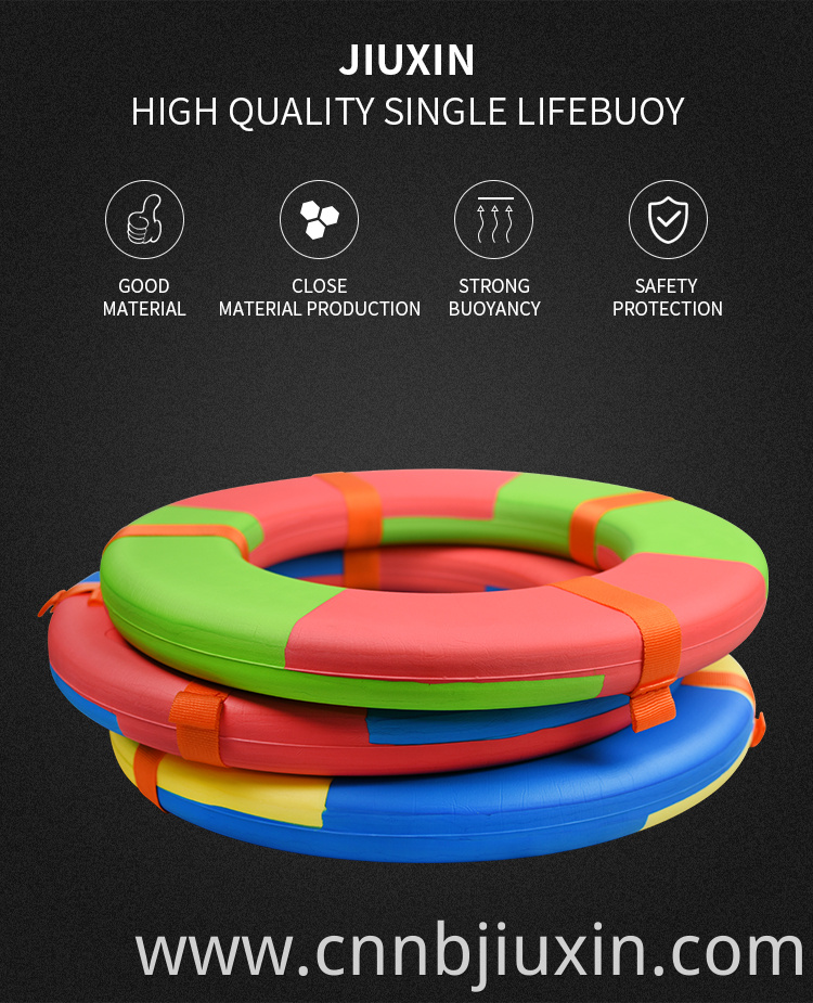 Ningbo factory customized cheap EVA foam solid ring floating swimming pool lifebuoy